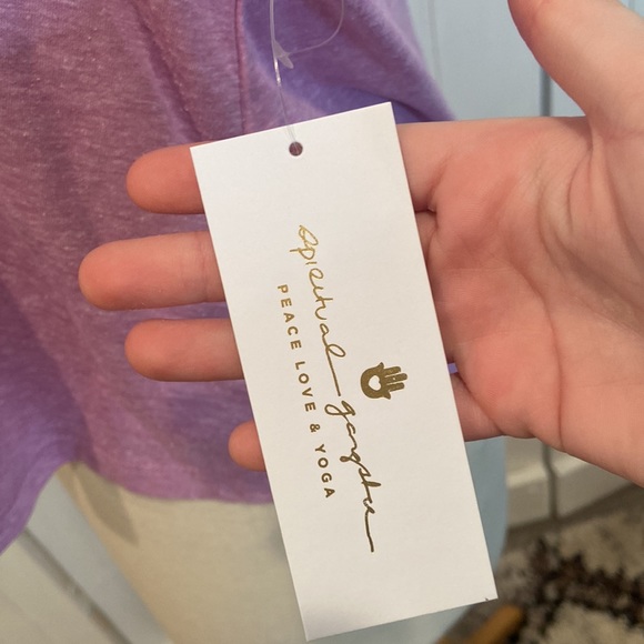 NWT Spiritual Gangster Love Each Other Purple Muscle Tank - Picture 4 of 6